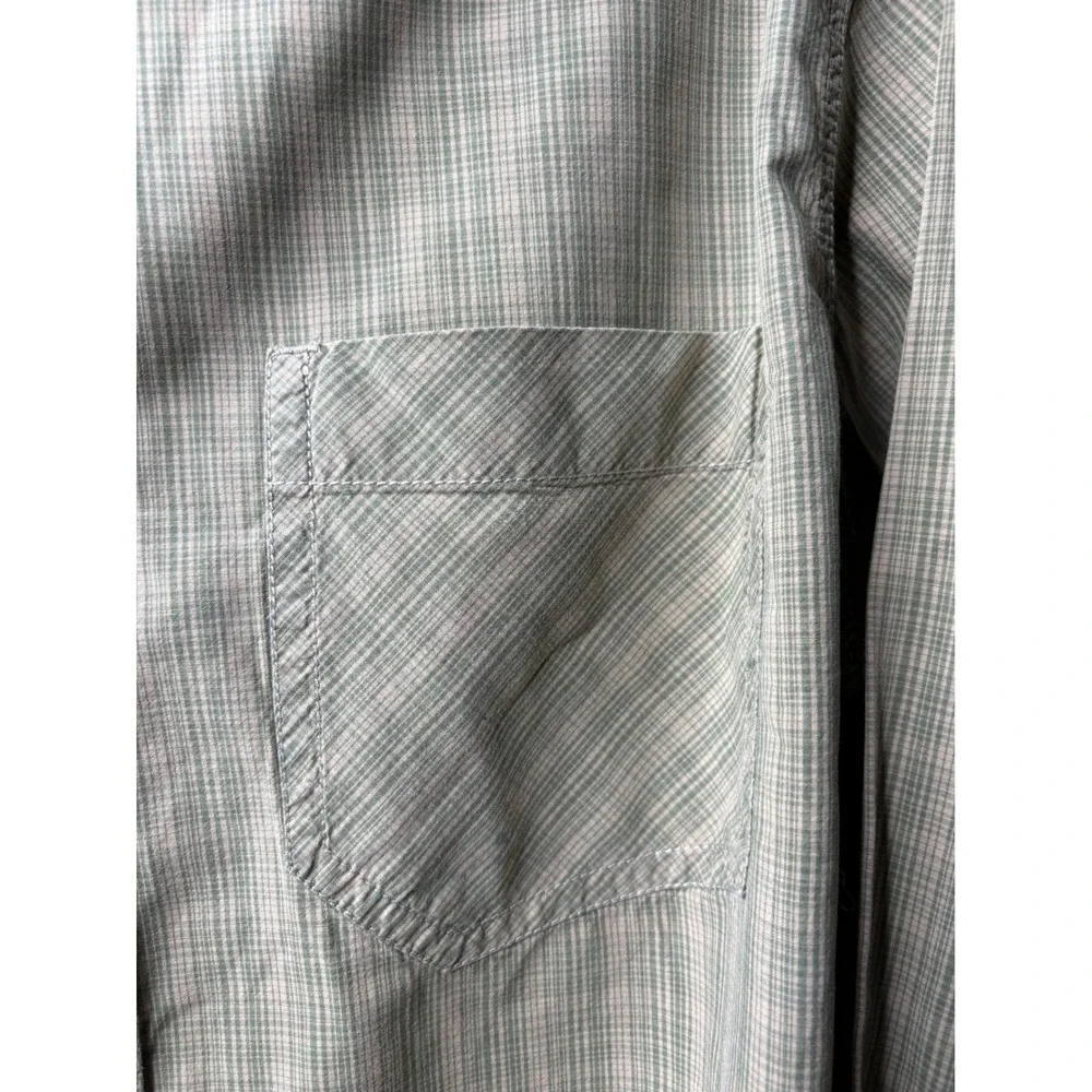 The North Face A5 Series Mens XL Plaid‎ Long Sleeve Button Down Shirt Green AP5V